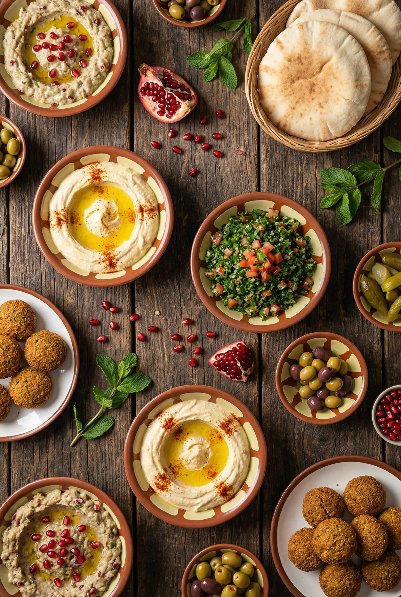 Authentic Lebanese table